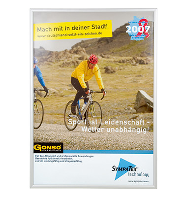 Plakat-Klapprahmen Outdoor, BS1705, silber, A0, Aluminiumrahmen
