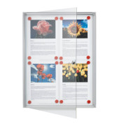 Schaukasten X-tra!Line FSA4, 4xA4 (A2), weiß/silber, magnetisch