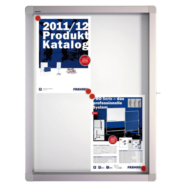 4016946194778 - Schaukasten ECO 4 x A4 Metallrückwand weiß silber magnetisch 4016946194778 Franken