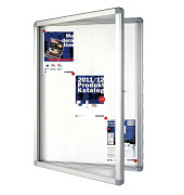 Schaukasten ECO 9 x A4 Metallrückwand weiß, silber magnetisch