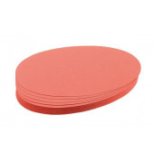Moderationskarten UMZ111907, Ø 11x19cm, oval, 130g, rot 