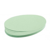 Moderationskarten UMZ111919, Ø 11x19cm, oval, 130g, grün 