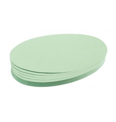 Moderationskarten UMZ111919, Ø 11x19cm, oval, 130g, grün Moderationskarten UMZ111919, Ø 11x19cm, oval, 130g, grün