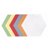 Moderationskarten Wabe farbig sortiert 19x16,5cm