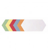 Moderationskarten Rhombus farbig sortiert 20,5x9,5cm