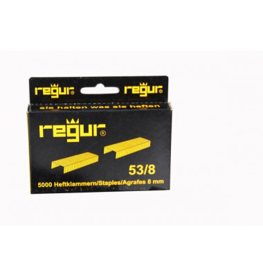 Tackerklammern 53/8, 53/8, Stahldraht verzinkt, Heftleistung 40 Blatt max.