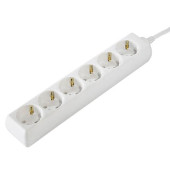 Steckleiste 6fach-ohne Schalter- weiss