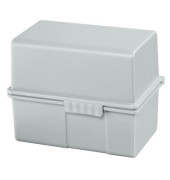 Karteibox A8 quer incl.Reg.+100Kart.l.grau