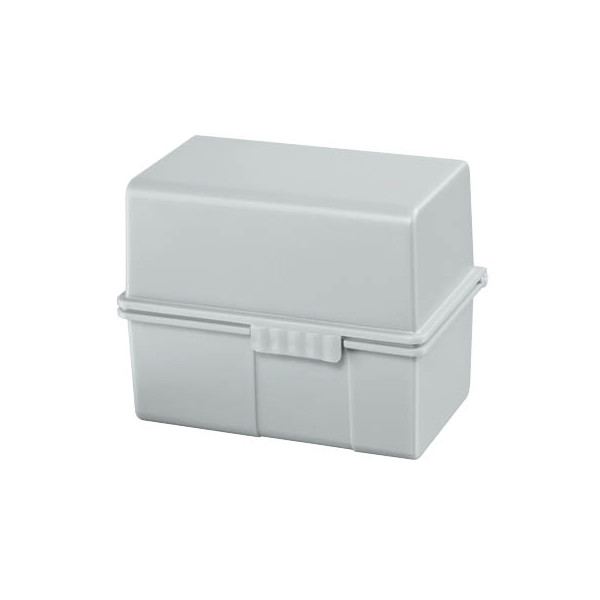 4012473978911 - A8 Karteikasten DIN A8 für 200 Karteikarten lichtgrau mit Deckel