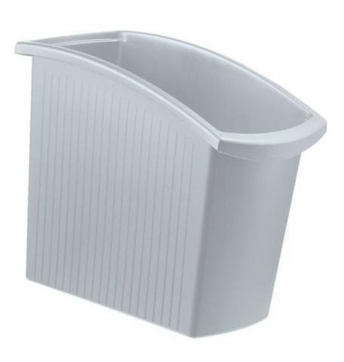 Papierkorb Mondo 1840-11, 18 Liter, viereckig, lichtgrau