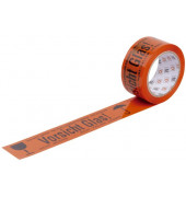 Signalpackband WIHE-lux 400.082, Vorsicht Glas, 50mm x 66m, PVC, orange/schwarz
