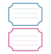 Schuletiketten rot blauer Rand