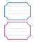 Schuletiketten rot blauer Rand