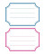 Schuletiketten rot blauer Rand