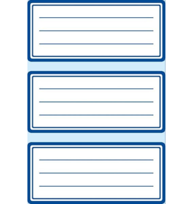 Schuletiketten blauer Rand