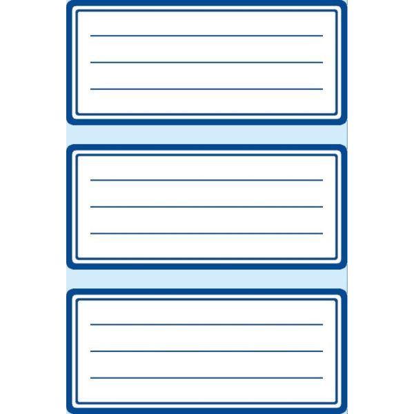 4008705057981 - 10 x HERMA Buchetiketten 76x35mm HS blauer Rand VE=6 Blatt