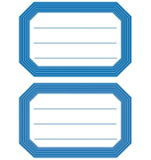 Schuletiketten blauer Rand