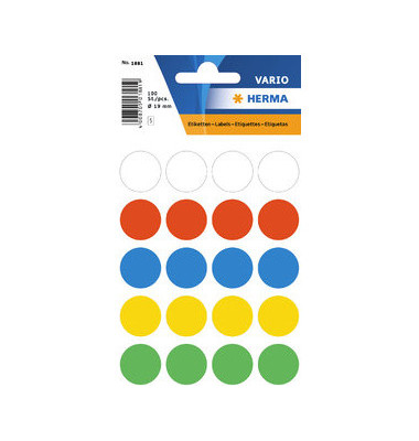 Markierungspunkte Vario 1881, farbig sortiert, &Oslash; 19mm
