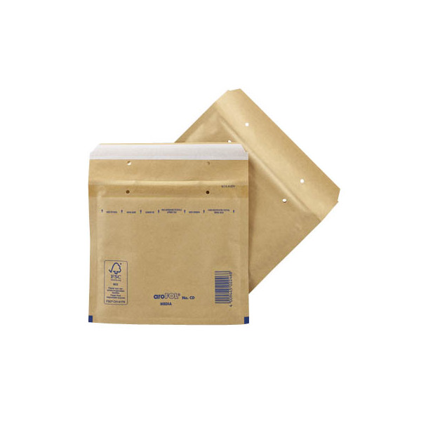 4009445011998 - Luftpolstertaschen AROFOL CD | 200x175+50mm Classic CD 2FVAF000013 innen 180x165mm haftklebend + Lochung für Klammer braun 4 100 Stück 4009445011998 - Luftpolstertaschen AROFOL CD | 200x175+50mm Classic CD 2FVAF000013 innen 180x165mm haftklebend + Lochung für Klammer braun 4 100 Stück