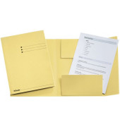 Jurismappe Esselte Standard - Serie 1033306, A4 gelb Karton 275g, mit 3 Einschlagklappen