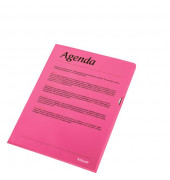 Sichthüllen Standard Plus 54834, A4, rot, transluzent genarbt, oben & rechts offen, 