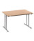 Klapptisch ohne TPMU128HA, 74cm (H), 120x80cm (BxT), rechteckig, buche / silber