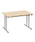 Klapptisch ohne TPMU128EA, 74cm (H), 120x80cm (BxT), rechteckig, ahorn / silber