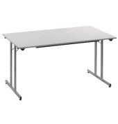 Klapptisch ohne TPMU148GA, 74cm (H), 140x80cm (BxT), rechteckig, grau / silber