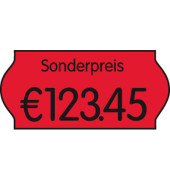 Preisetiketten 9420549, 26x12mm, leuchtrot permanent, 27.000 Etiketten