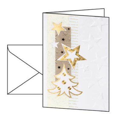 Weihnachtskarten White Christmas A6 10 Stück inkl. weißen Umschlägen DS376
