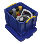 Aufbewahrungsbox 35B, 35 Liter, mit Deckel, au&szlig;en 480x390x310mm, Kunststoff blau
