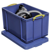 Aufbewahrungsbox 84BCB, 84 Liter mit Deckel, für A4 Ordner, außen 710x440x380mm, Kunststoff blau