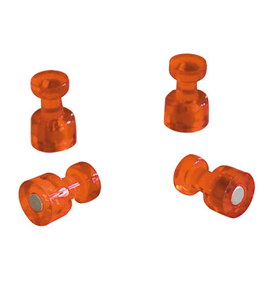 Haftmagnet HMH1805, Rund, 11mm &Oslash;, orange, 400g