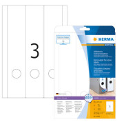 selbstklebende Rückenschilder Movables 10180 weiß breit/lang 59x297mm selbstklebend wiederablösbar 