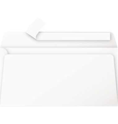 Designbriefumschläge Din Lang ohne Fenster haftklebend 120g weiß