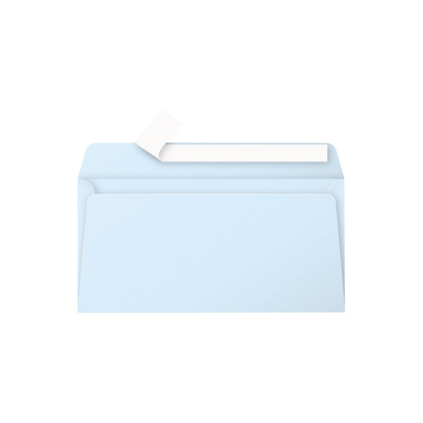 3329680546507 - - Briefumschlag Pollen® din lang 220 x 110 mm (b x h) ohne Fenster 120g m² mit Haftklebung Papier blau 20 St Pack