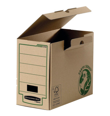 Archivbox Earth 4470301, A4, braun, innen 31,5x15x25cm (TxBxH), Karton