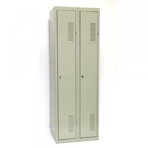 4260054773879 - Spind 50324 Metall 2 Abteile mit 2 Fächern abschließbar (Schloss separat erhältlich) 60x180cm (BxH) lichtgrau 4260054773879 4260054773879 - Spind 50324 Metall 2 Abteile mit 2 Fächern abschließbar (Schloss separat erhältlich) 60x180cm (BxH) lichtgrau 4260054773879