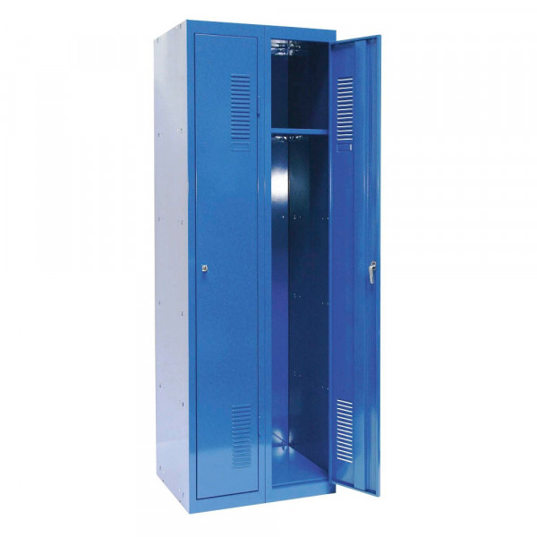 4260054773862 - Spind 50322 Metall 2 Abteile mit 2 Fächern abschließbar (Schloss separat erhältlich) 60x180cm (BxH) blau 4260054773862 SZ M 4260054773862 - Spind 50322 Metall 2 Abteile mit 2 Fächern abschließbar (Schloss separat erhältlich) 60x180cm (BxH) blau 4260054773862 SZ M