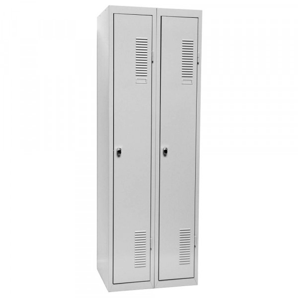 4260054773893 - Spind 51324 Metall 2 Abteile mit 2 Fächern abschließbar 60x180cm (BxH) lichtgrau 4260054773893 SZ Metall 4260054773893 - Spind 51324 Metall 2 Abteile mit 2 Fächern abschließbar 60x180cm (BxH) lichtgrau 4260054773893 SZ Metall