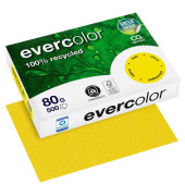 Recyclingpapier evercolor 40031C gelb intensiv A4 80g 500 Blatt