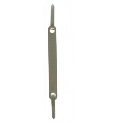 Heftstreifen kurz 1012500010, 3,4x15cm (BxL), Kunststoff mit Metalldeckleiste, wei&szlig;