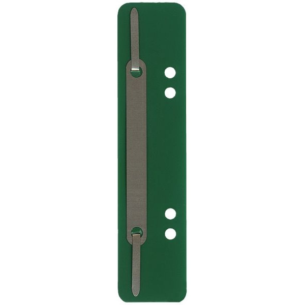Q-connect Heftstreifen kurz Heftstreifen Q-Connect Kunststoff kurz 1012500110, 3,4x15cm (BxL), Polypropylen (PP) mit Metalldeckleiste, grü 25 Stück