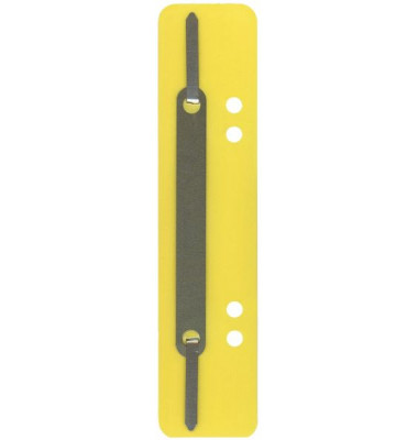 Heftstreifen kurz 1012500210, 34x150mm, Kunststoff mit Metalldeckleiste, gelb