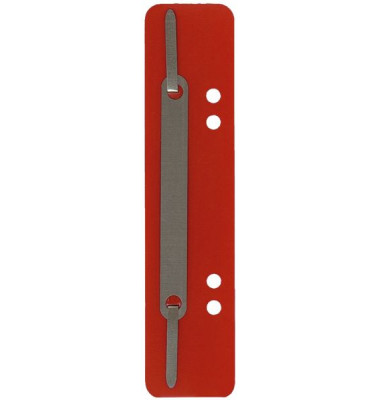 Heftstreifen kurz 1012500310, 3,4x15cm (BxL), Polypropylen (PP) mit Metalldeckleiste, rot