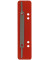 Heftstreifen kurz 1012500310, 34x150mm, Kunststoff mit Metalldeckleiste, rot