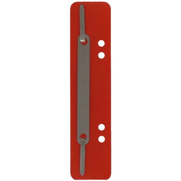 4018924101037 - Heftstreifen kurz Heftstreifen Q-Connect Kunststoff kurz rot 1012500310 34x150mm PP mit Metalldeckleiste rot 4018924101037 Q- 25 Stück