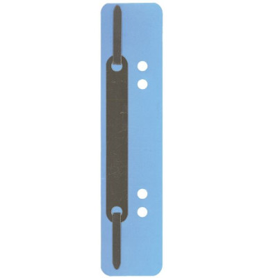 Heftstreifen kurz 1012500510, 34x150mm, Kunststoff mit Metalldeckleiste, blau