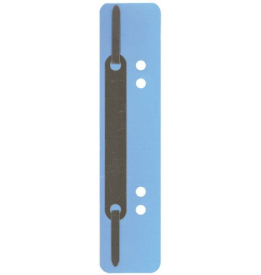 Heftstreifen kurz 1012500510, 3,4x15cm (BxL), Kunststoff mit Metalldeckleiste, blau