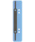Heftstreifen kurz 1012500510, 3,4x15cm (BxL), Kunststoff mit Metalldeckleiste, blau